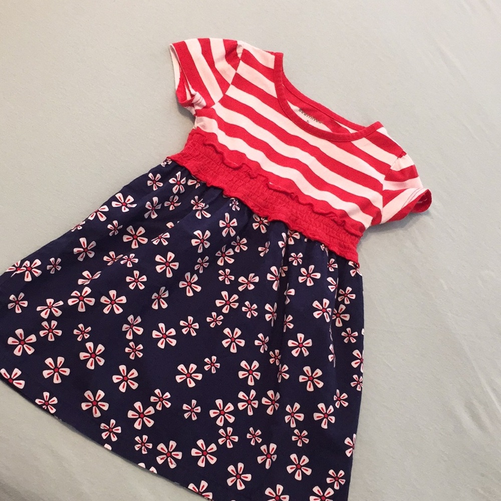 3T red, white and blue dress